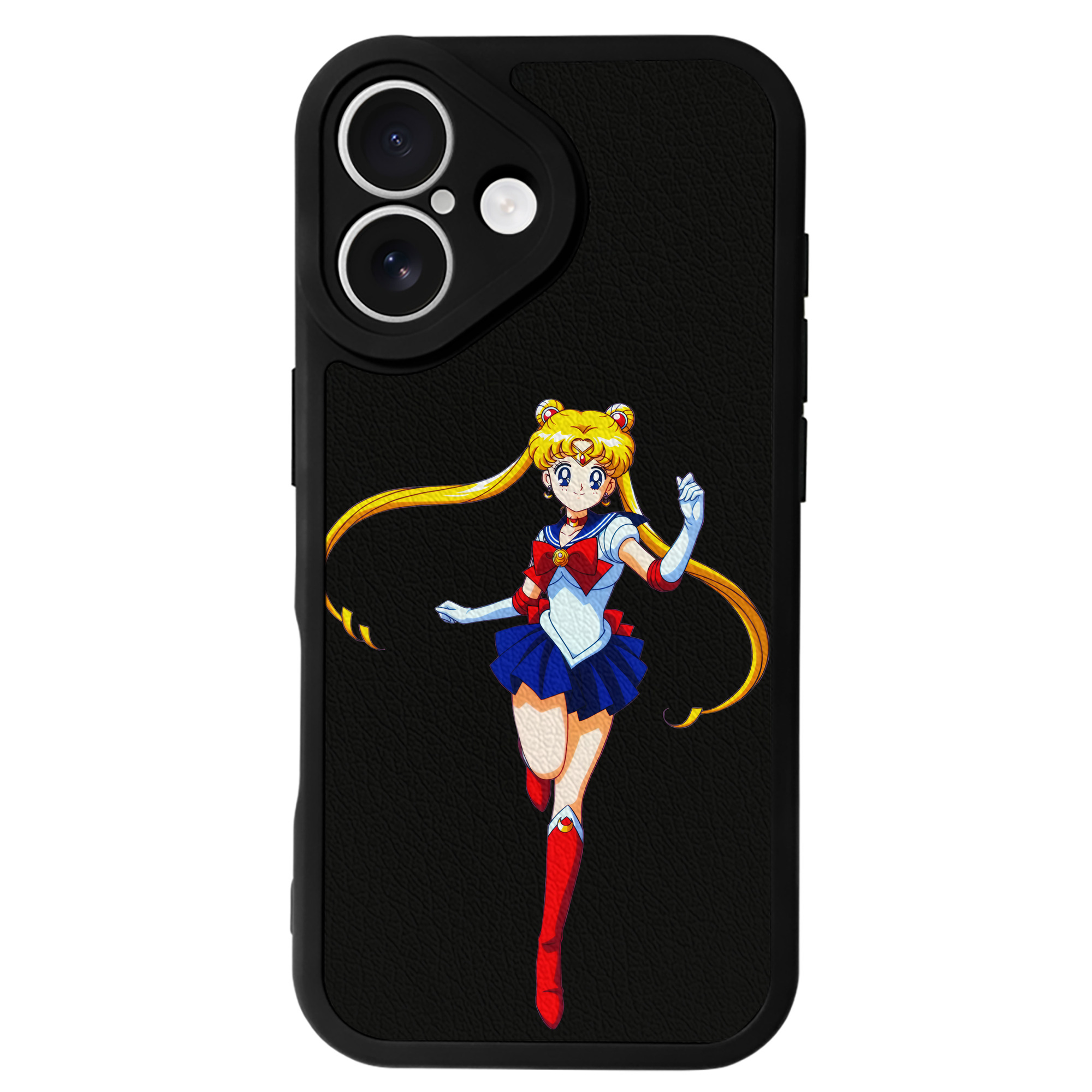 （画像用） 美少女戦士セーラームーン 月野 うさぎ つきの うさぎ Sailor Moon Tsukino Usagi 【iPhone 16シリーズ対応】シリコンスマホケース（レザー調） 材質：シリコン